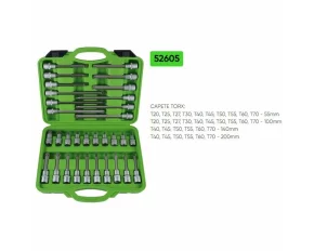 TRUSA CAPETE TUBULARE TORX 1/2&quot; PENTRU SURUBURI CU 32 PIESE