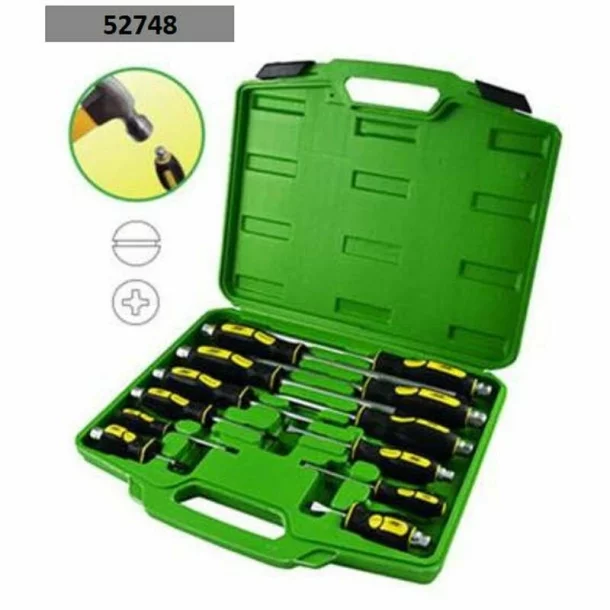 SET DE SURUBELNITE DE IMPACT MAGNETICE 12 PIESE, maner din cauciuc, dreapta -