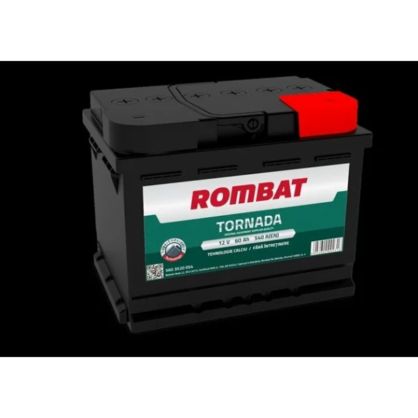 BATERIE ROMBAT TORNADA 60AH 540A 242X175X190 +DR
