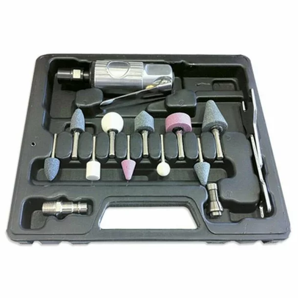 TRUSA DE 16 PIESE CU POLIZOR DREPT PNEUMATIC