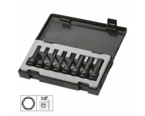 SET 8 IMBUSURI DE IMPACT HEX. LUNGI DE 1/2&quot;