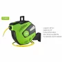 Tambur cu furtun retractabil verde, 22 metri capat de 3/8&quot;