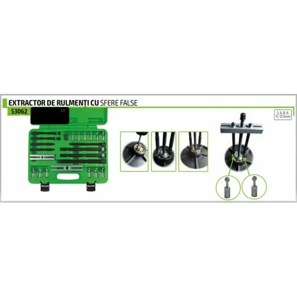 KIT EXTRACTOR DE RULMENŢI CU SFERE FALSE