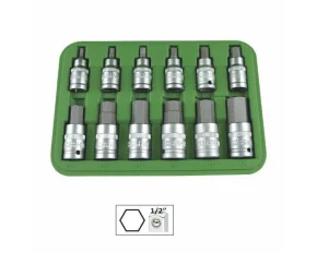 SET DE 12 PIESE 1/2&quot; IMBUSURI HEX. zincat