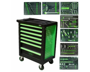 Dulap mobil VERDE cu 7 sertare