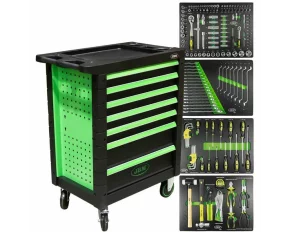 Dulap mobil verde cu 7 sertare