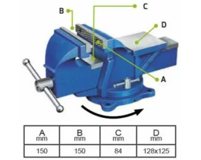 Menghina cu baza rotativa 150mm