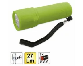 LANTERNA DE PLASTIC CU 9 LEDURI, VERDE