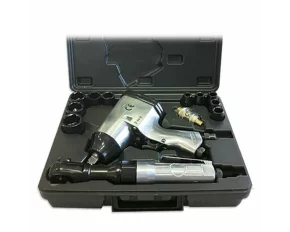 TRUSA DE 16 PIESE PNEUMATICE CU PISTOL DE IMPACT SI CLICHET