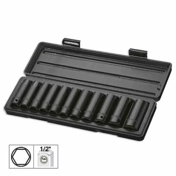 SET 11 TUBULARE DE IMPACT HEX. DE 1/2&quot;
