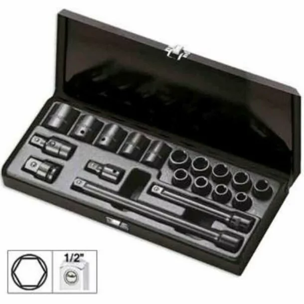 SET DE 14 TUBULARE DE IMPACT SCURTE 1/2&quot;