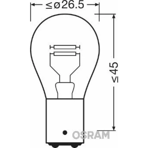 OSR7225-02B  Bec STANDARD, lampa frana / lampa spate P21/4W