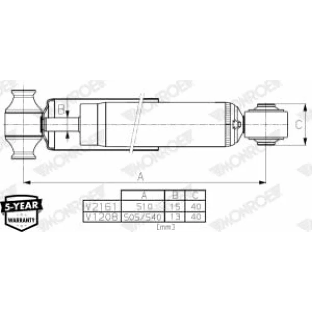Amortizor TRANSIT CUSTOM 2.0