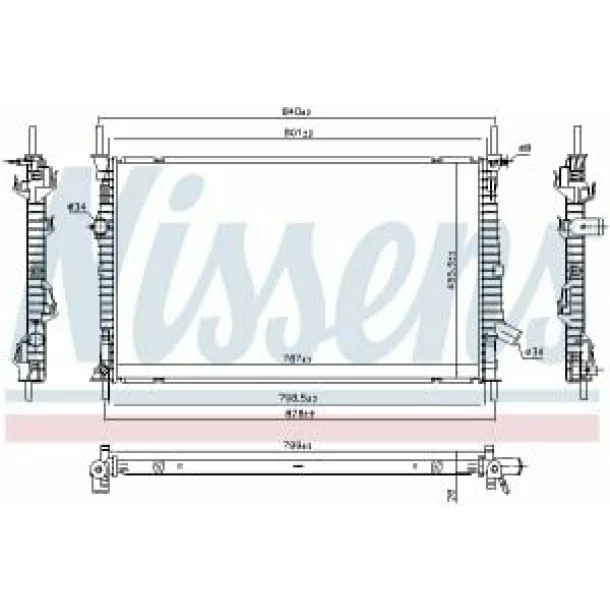 Radiator, racire motor TRANSIT CUSTOM 2.0